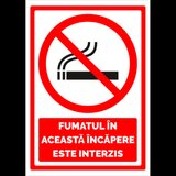 Semn pentru fumatul in aceasta incapere este interzis